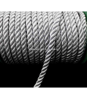 Cordon Trenzado Aluminio 10 Mm. Plata 1 Mt. X 10 Mm. - sombreros de