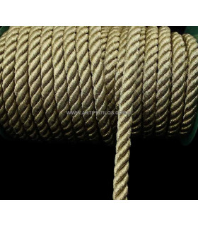 Cordon Trenzado Aluminio 10 Mm. Dorado 1 Mt. X 10 Mm. - sombreros de