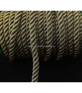 Cordon Trenzado Aluminio 10 Mm. 1 Mt. X 10 Mm. Oro Viejo - sombreros de