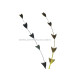 PLUMA RECORTADA ARROW BICOLOR 28 CMS.