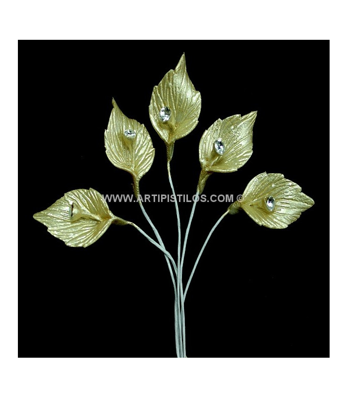 PORCELAIN FLOWER "CALA" WITH RHINESTONE