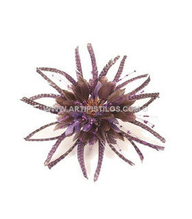 FLOR DE PLUMAS 24 CMS. DIAMETRO