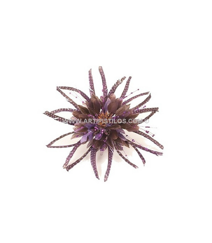 FLOR DE PLUMAS 24 CMS. DIAMETRO