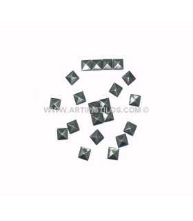 Tacha Cuadrada Termoadhesiva 8 X 8 Mm. Plata Vieja - accesorios