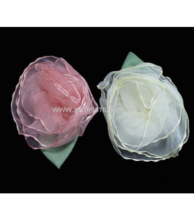 FLOR DE ORGANZA 9 CMS.