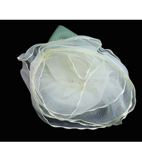 Flor De Organza 9 Cms. Marfil 9 Cms. Diametro - flores para decorar