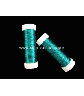 Alambre Lacado 0,30 Mm. Turquesa 0,30 Mm. De Diametro. Cada Bobina Pesa 30 Grs. - colores para