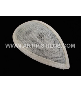 Base Sinamay Lágrima Marfil 8 X 16 Cms. - tocados para