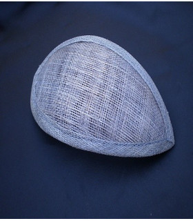 Base Sinamay Lágrima Plata 8 X 16 Cms. - tocados para