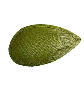 Base Sinamay Lágrima Verde Oliva 8 X 16 Cms. - tocados para