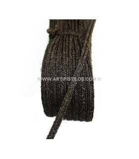 Cinta Trenzada De Sinamay 6 Mm Marrón 1 Mt. X 6 Mm. - algodón