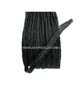 Cinta Trenzada De Sinamay 6 Mm Negro 1 Mt. X 6 Mm. - algodón