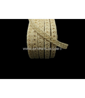 Cinta Trenzada De Sinamay 10 Mm Natural 1 Mt. X 10 Mm. - algodón