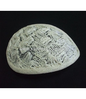 Base Tocado Crochet/abaca Marfil 15 X 8 Cms. - tocados para