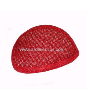 Base Lagrima Twine/sinamay Rojo 15 X 8 X 3 Cms. - tocados para