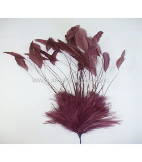 Pomo Pluma De Gallo 30/35 Cms. Cranberry 30/35 Cms. - plumas para