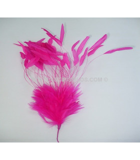 Pomo Pluma De Gallo 30/35 Cms. Fucsia 30/35 Cms. - plumas para
