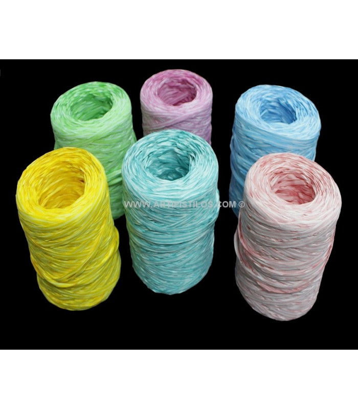 Bat Rafia RAFIA BICOLOR 1 MT. X 5 MM. - Abaca And Raffia - Materials for ...