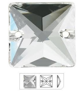 Piedra Swarovski Para Coser 16 Mm. Cristal Cristal 16 Mm. X 16 Mm. - de color