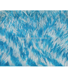 Fleco de plumas de avestruz bicolor 10 cm