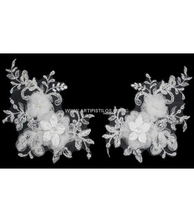 FLORAL APPLICATION EMBROIDERED