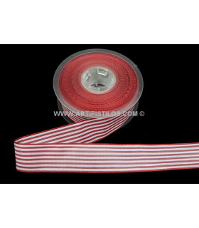 Cinta Fantasia "rayas" 48 Mm. Rojo 1 Mt. X 48 Mm.