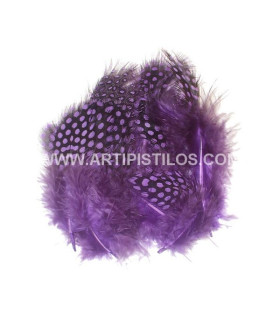 BOLSA DE PLUMAS DE GALLINA DE GUINEA