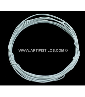 Alambre Forrado Con Hilo De Algodon 1.25 Mm. X 5 Mts. Blanco 1.25 Mm. Diametro X 5 Mts. - flores para